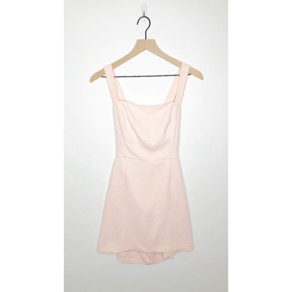Aritzia Wilfred Aperture Tie Back Mini Dress Square Neck in Petal Pink Size 6 - Picture 3 of 8